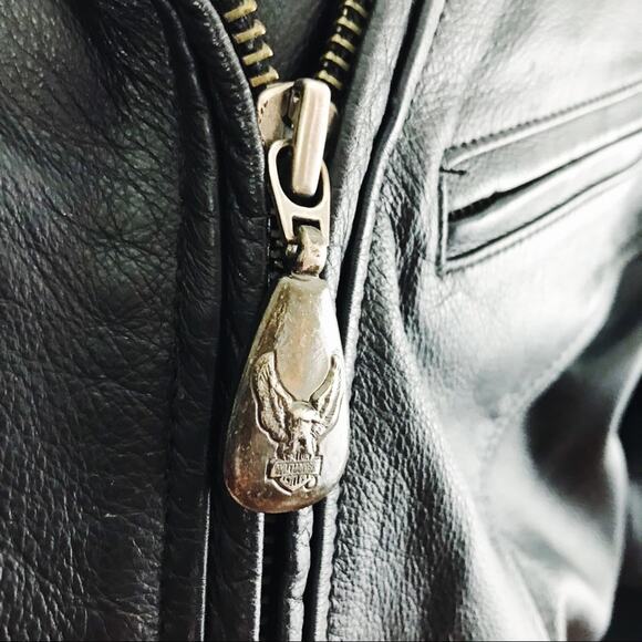 Vintage 90’s Harley-Davidson Genuine Leather Jacket in Black | Size M - Picture 11 of 14